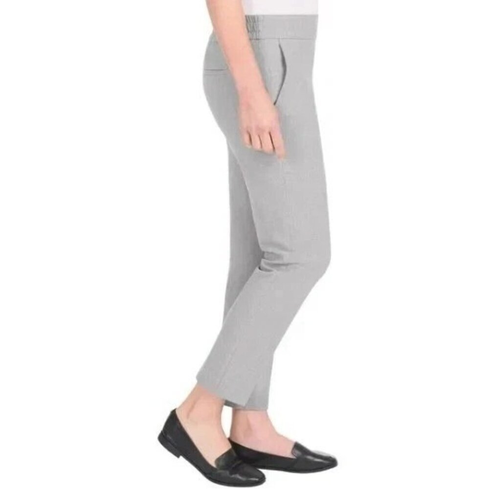 NEW Hilary Radley Women's S Heather Gray Pull-On Ankle Pants G1630 - Picture 2 of 11